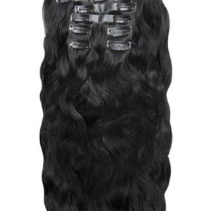 18" BEACH WAVE DOUBLE HAIR SET - JET SET BLACK