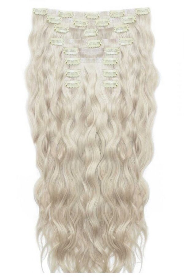 18" BEACH WAVE DOUBLE HAIR SET - Iced Blonde