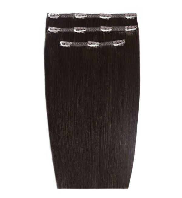 18" DELUXE REMY INSTANT CLIP-IN EXTENSIONS - EBONY