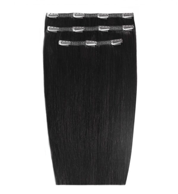 16" DELUXE REMY INSTANT CLIP-IN EXTENSIONS - JET SET BLACK