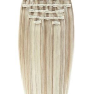 18" Double Hair Set Clip-In Extensions Champagne blond