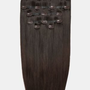 18" Double Hair Set Clip-In Extensions Brownie batter