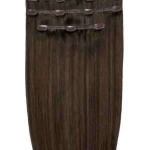 18" Deluxe Remy Instant Clip-In Extensions Roast chestnut