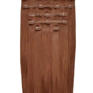 22" Double Hair Set Clip-In Extensions Amber
