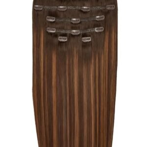 22" Double Hair Set Clip-In Extensions Cinnamon melt