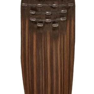 18" Double Hair Set Clip-In Extensions Cinnamon melt