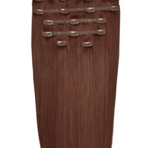 18" Double Hair Set Clip-In Extensions Crimson