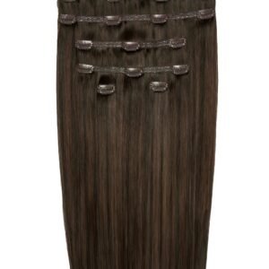 20" Double Hair Set Clip-In Extensions Roast chestnut
