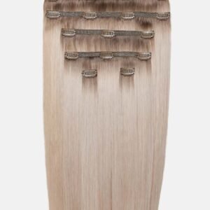 20" Double Hair Set Clip-In Extensions Glacier Blonde